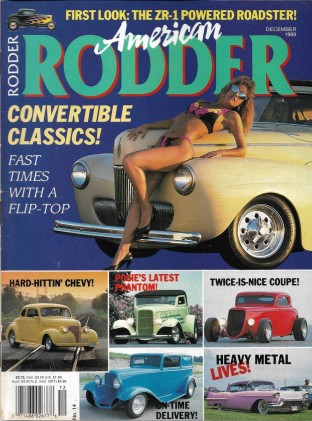 AMERICAN RODDER 1989 DEC - HOT RAT, POSIE'S LATEST, '32 FORD SEDAN DELIVERY